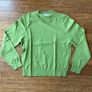 ZARA, Man Edition AW24, Green Knit Sweater, Crewneck, Size Large
